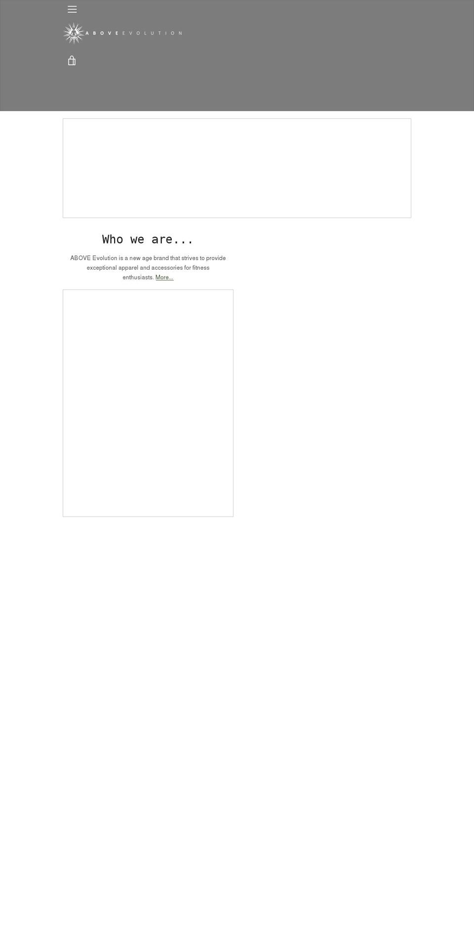 aboveevolution.com shopify website screenshot