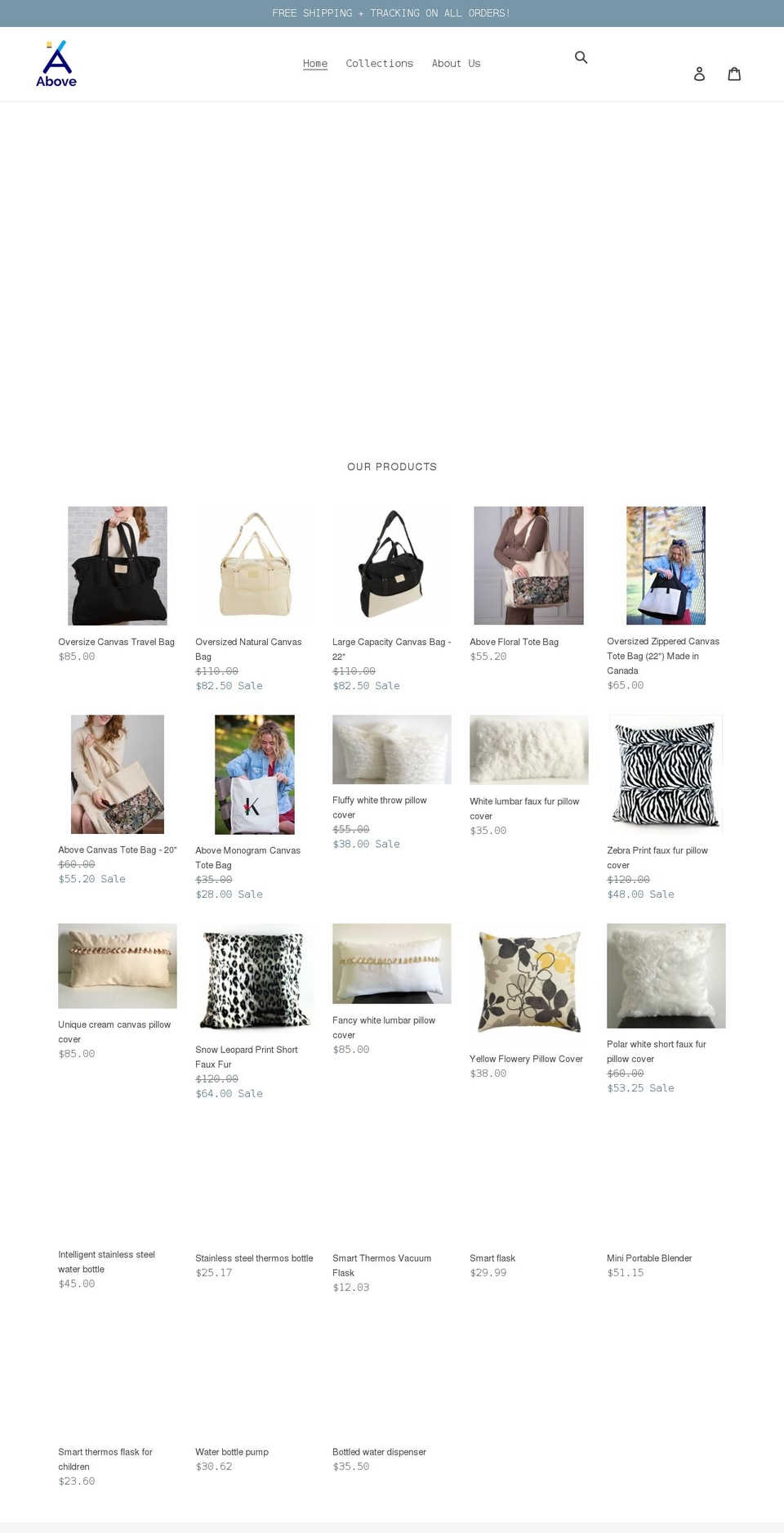 abovehomesltd.com shopify website screenshot