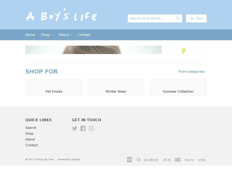 aboyslifetees.com shopify website screenshot