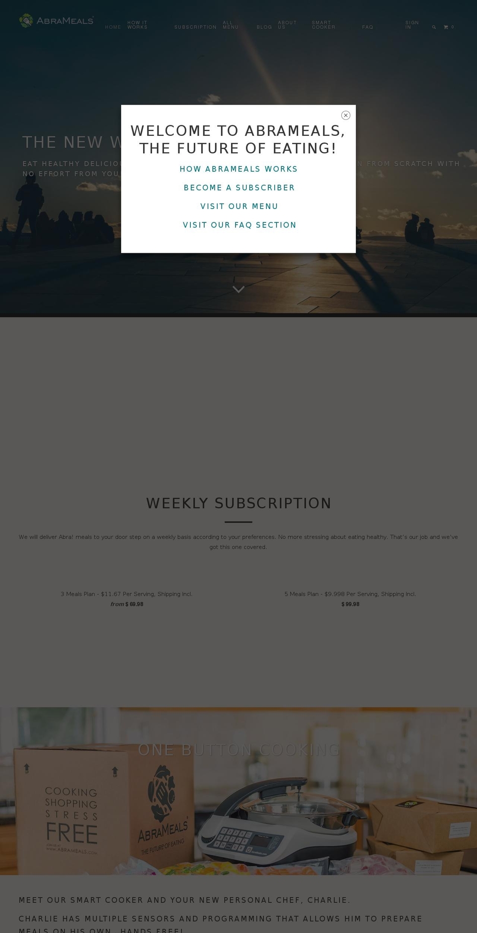 abrameal.com shopify website screenshot