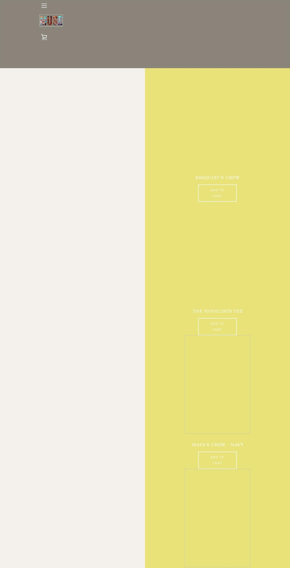 abrandcalledmuse.com shopify website screenshot