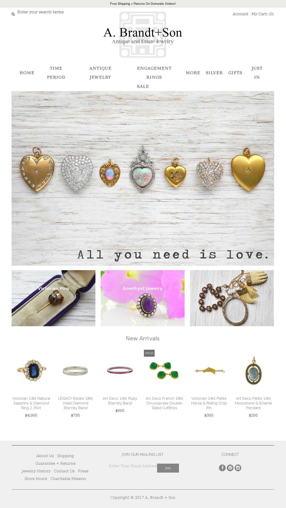 abrandtandson.com shopify website screenshot