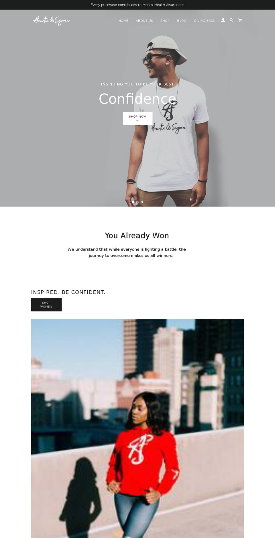 abrantiesignora.com — Shopify storefront screenshot