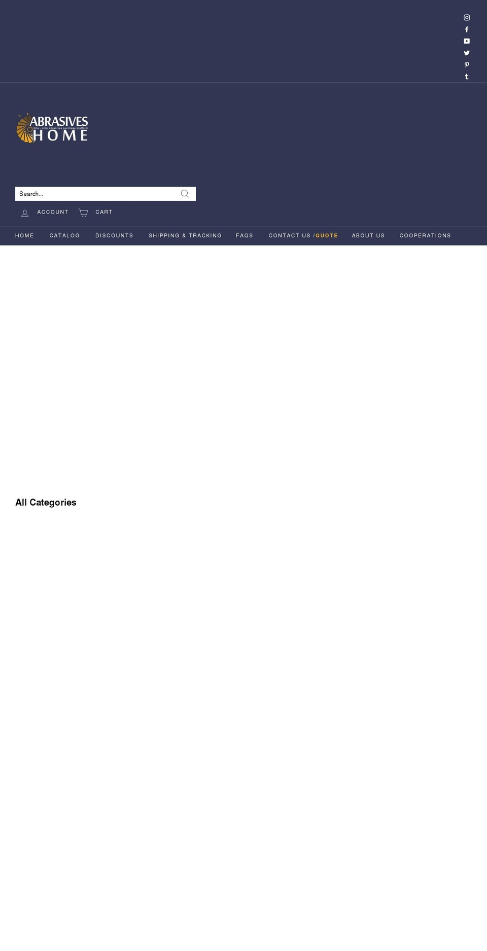 abrasiveshome.com shopify website screenshot