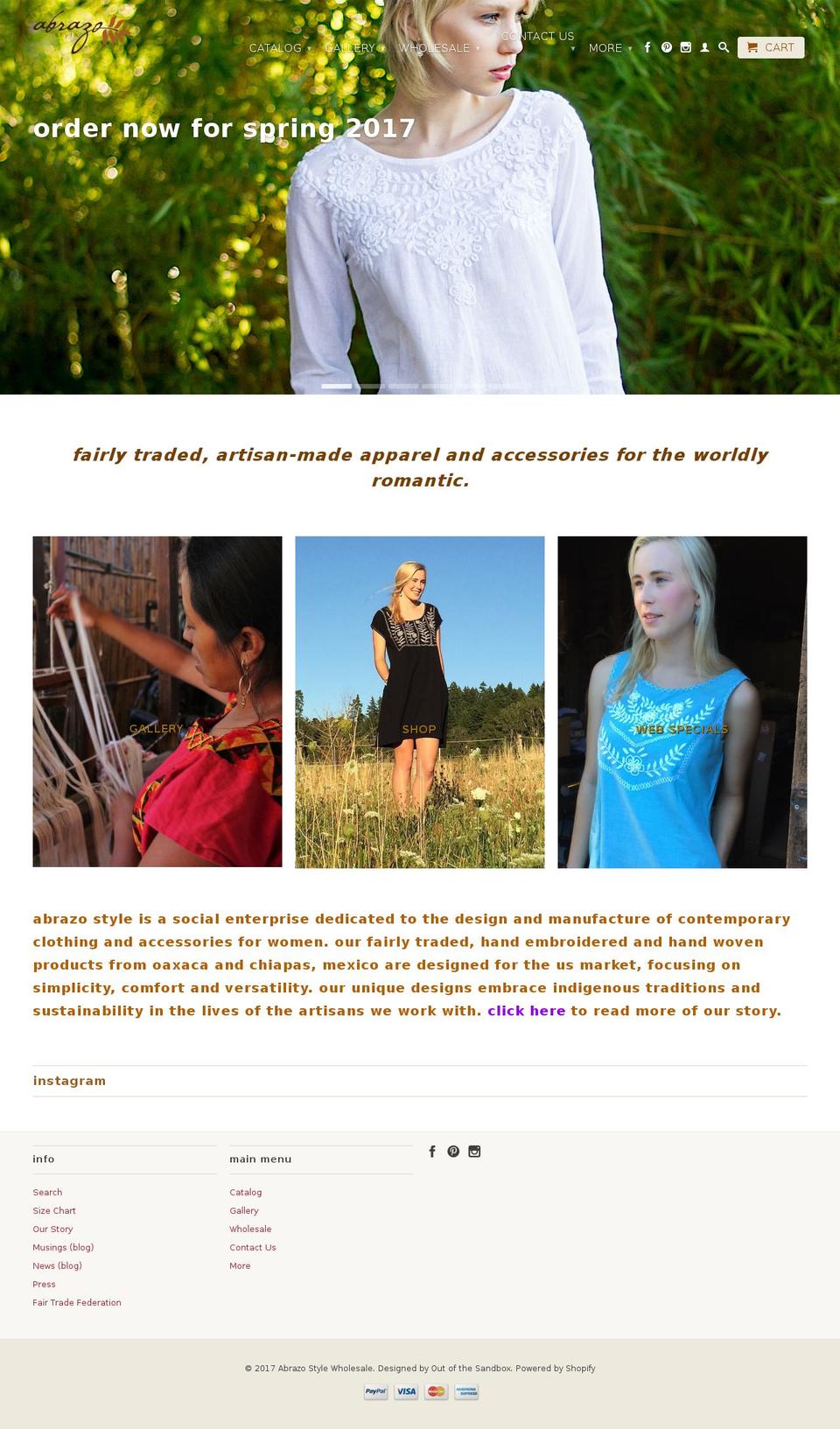 abrazostylewholesale.com shopify website screenshot