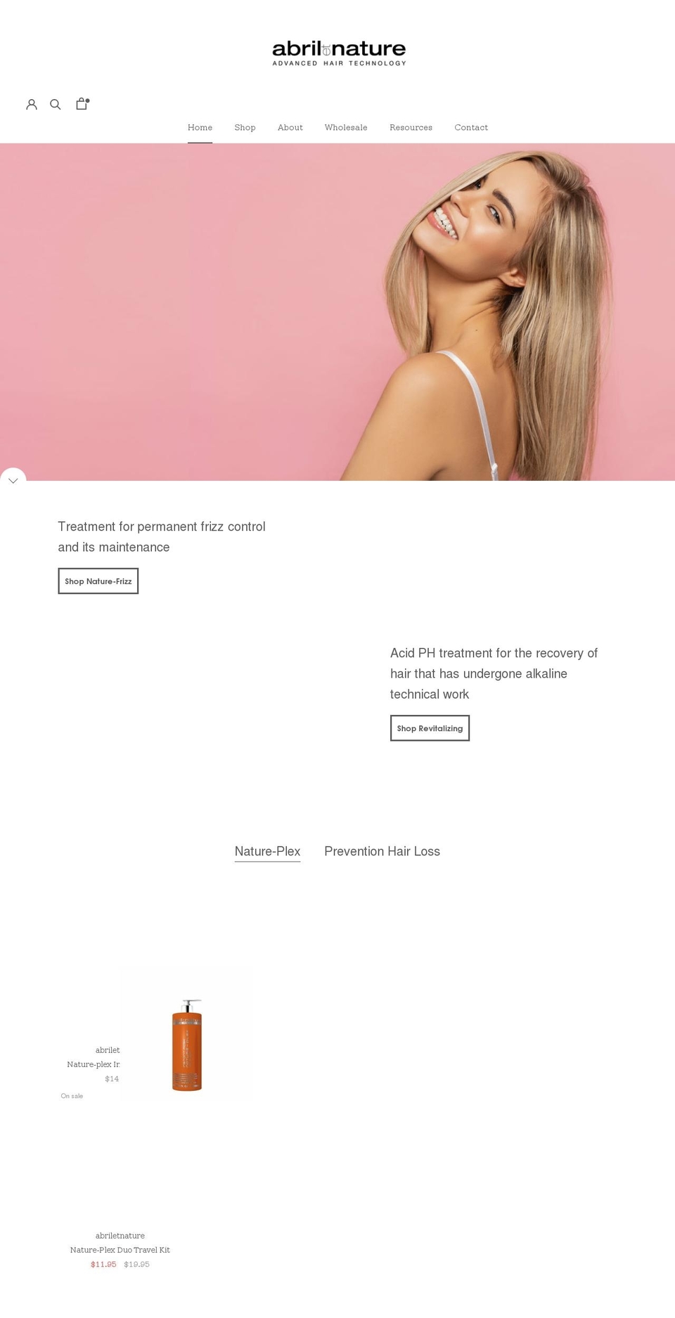 abriletnature.com.au shopify website screenshot