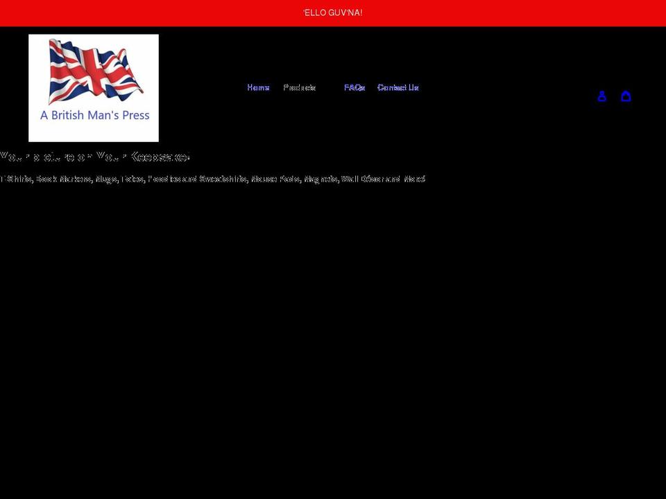 abritishmanspressstore.com shopify website screenshot