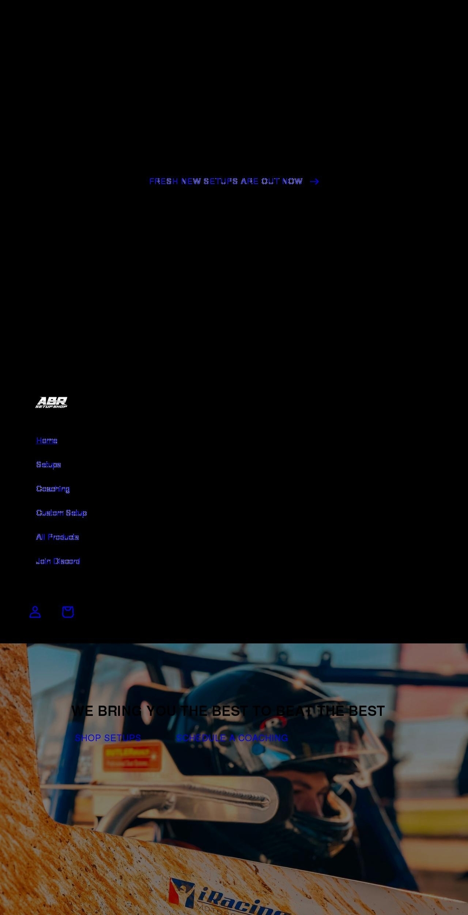 abrsetupshop.com shopify website screenshot