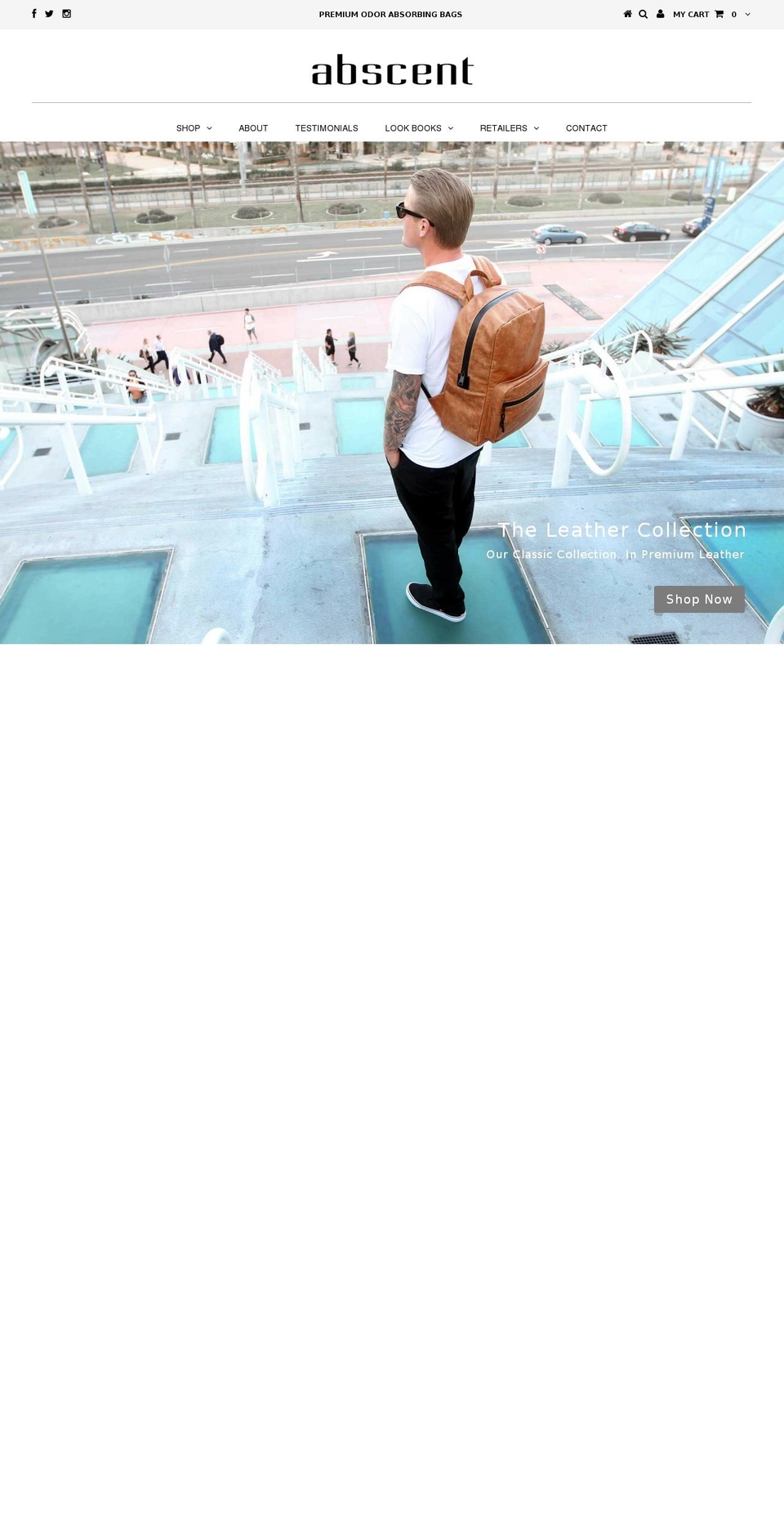 abscent.com shopify website screenshot