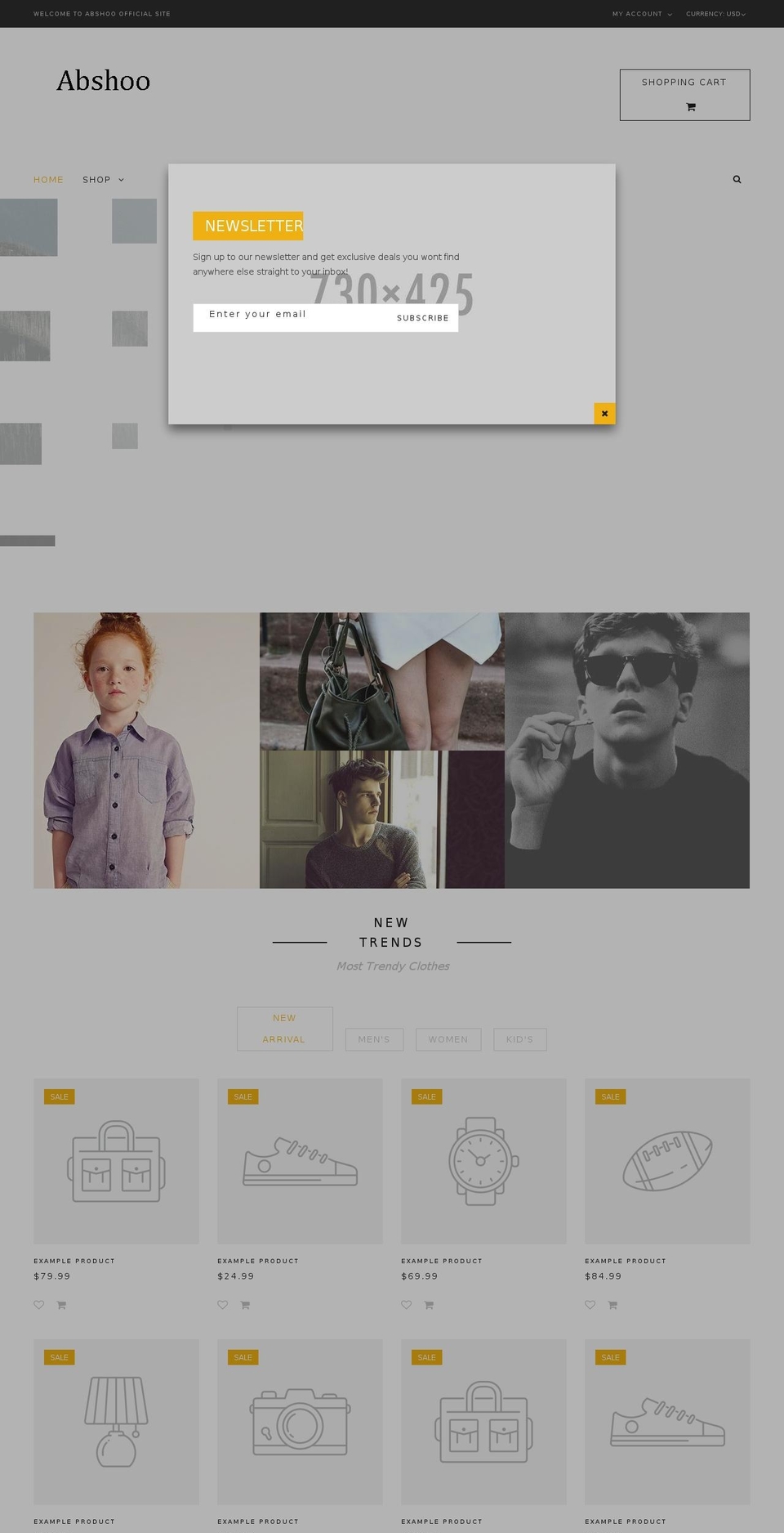 abshoo.com — Shopify storefront screenshot