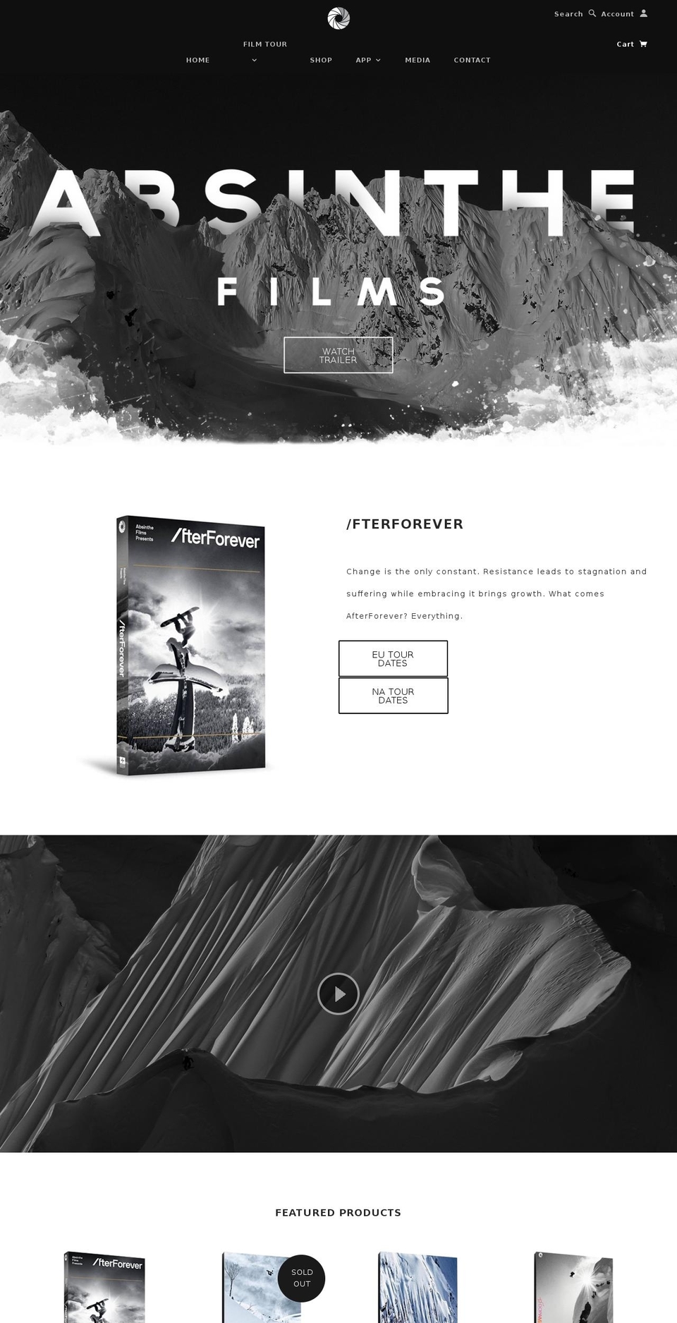 August Shopify theme site example absinthe-films.com