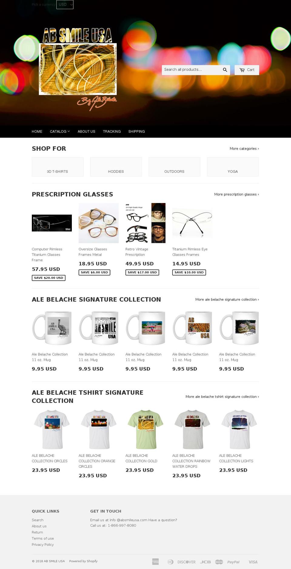 absmileusa.com shopify website screenshot