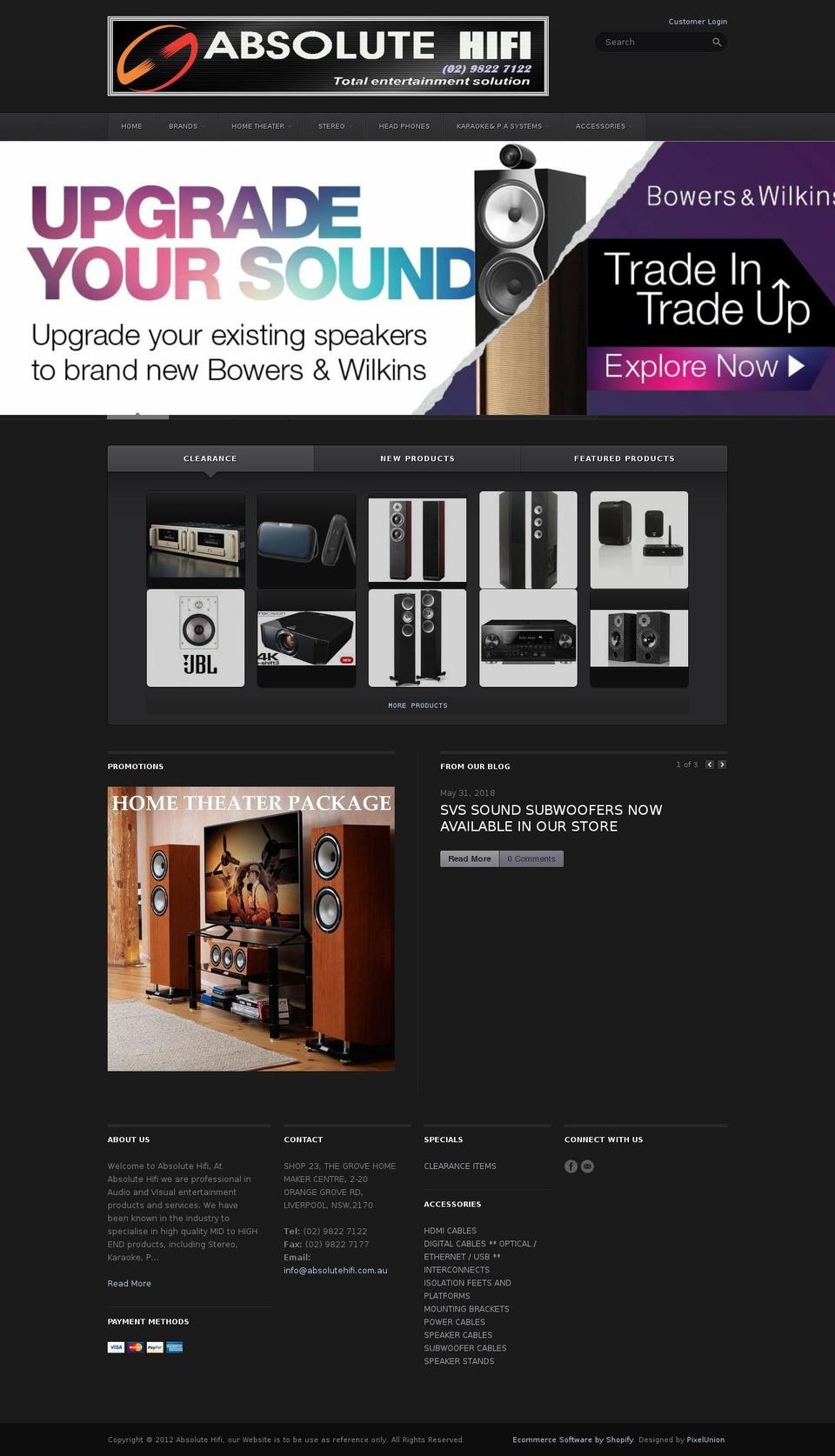 Technophile Shopify theme site example absolute-hifi-6.myshopify.com