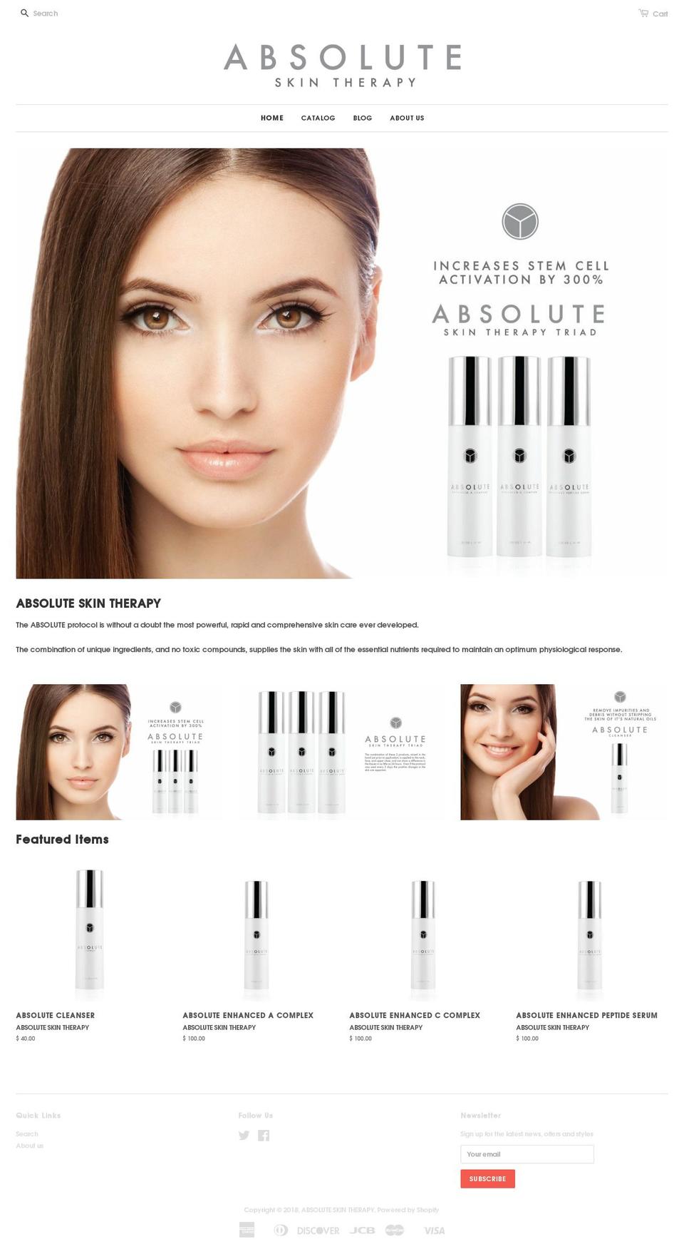 absolute-skin-therapy.com — Shopify storefront screenshot