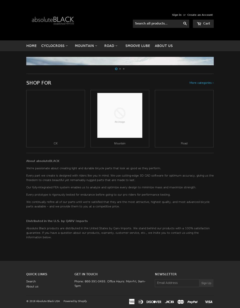 absoluteblackusa.com — Shopify storefront screenshot