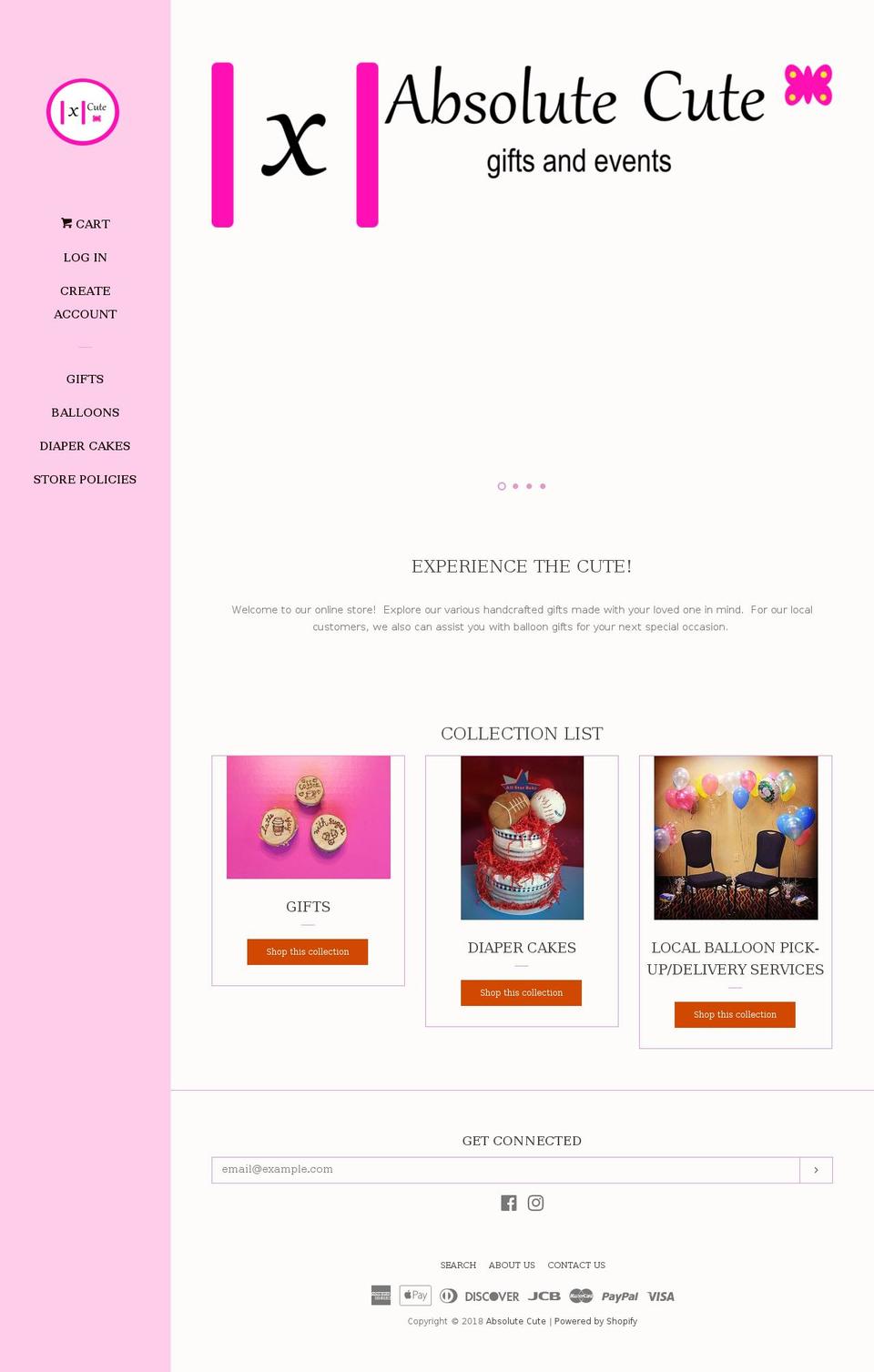 absolutecute.net shopify website screenshot