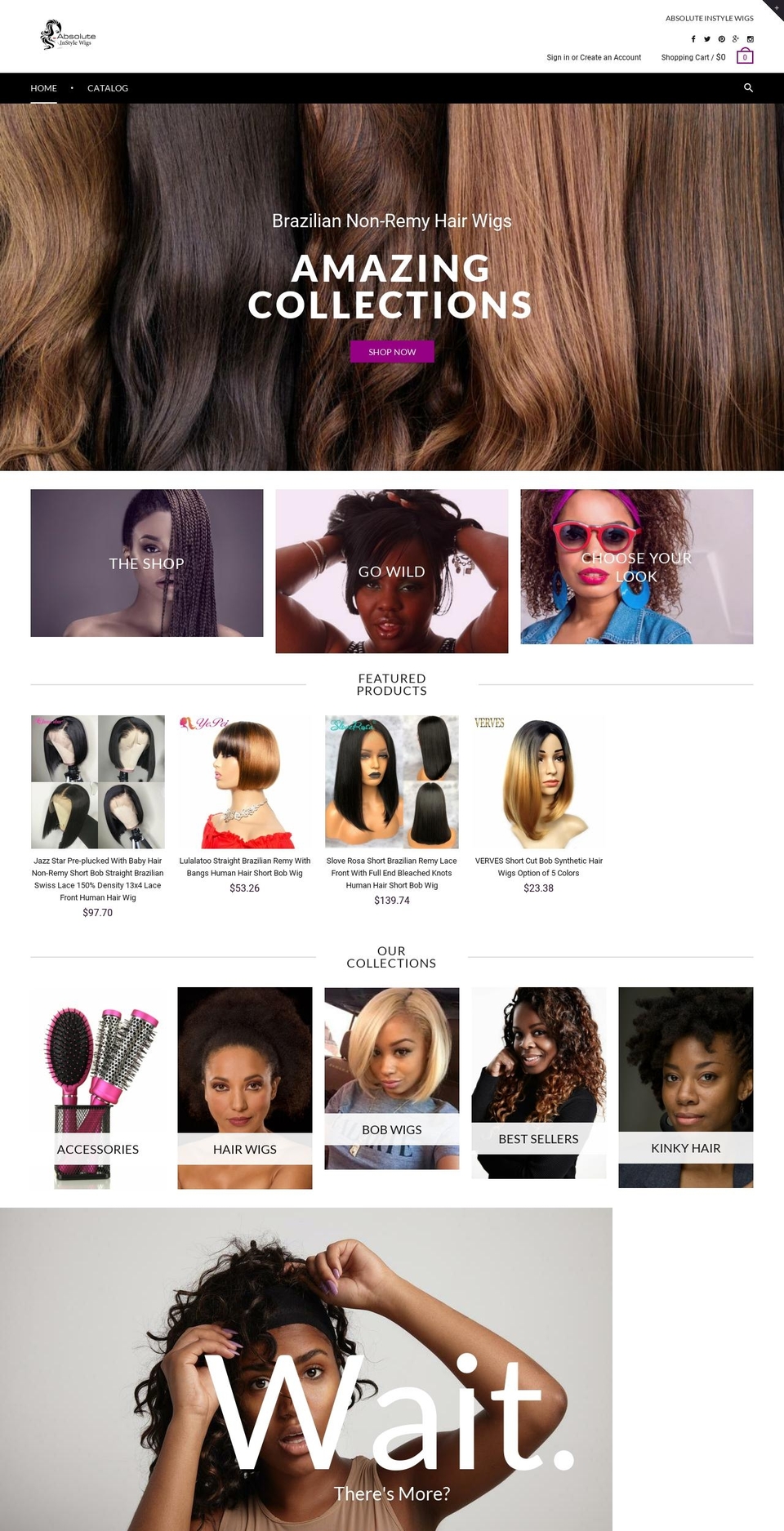 rt-material-v1-0-1 Shopify theme site example absoluteinstylewigs.com