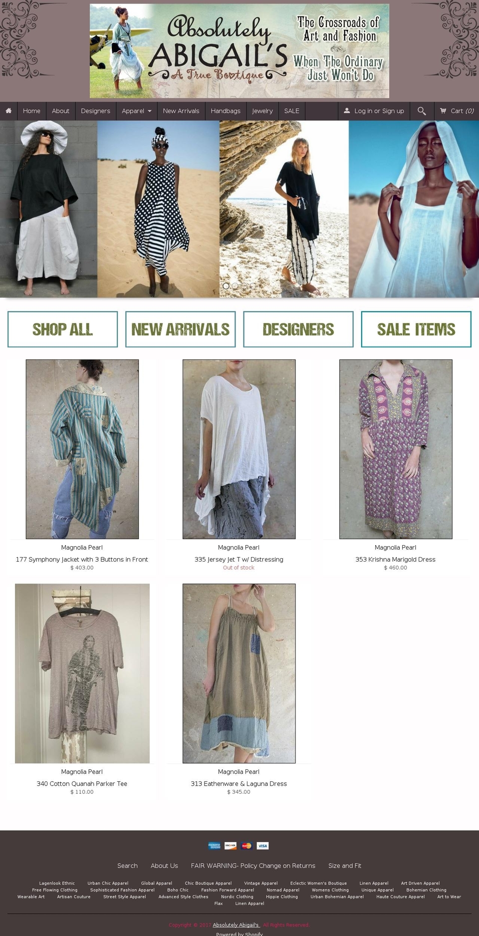 absolutelyabigailsboutique.org shopify website screenshot