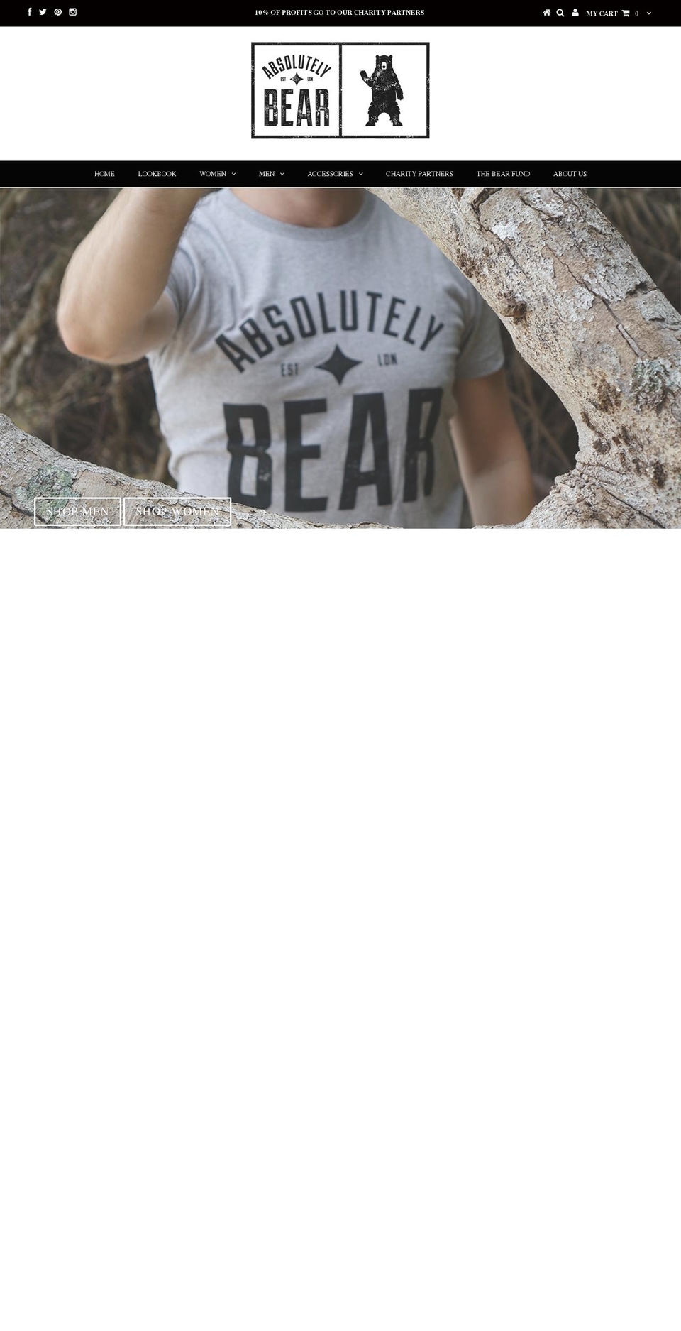 absolutelybear.com shopify website screenshot