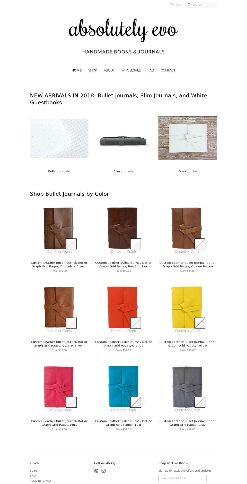absolutelyevo.com — Shopify storefront screenshot