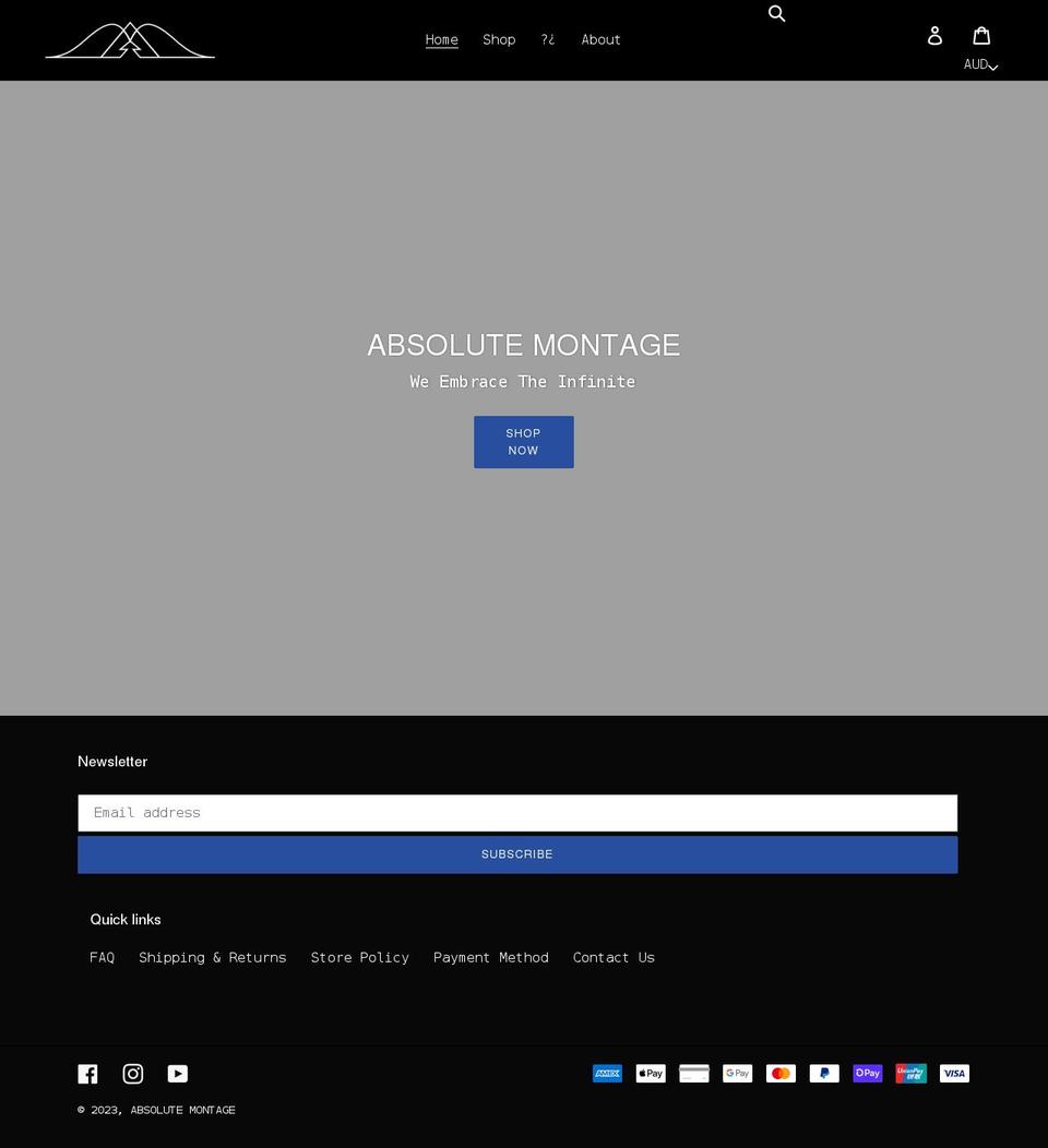 absolutemontage.com shopify website screenshot