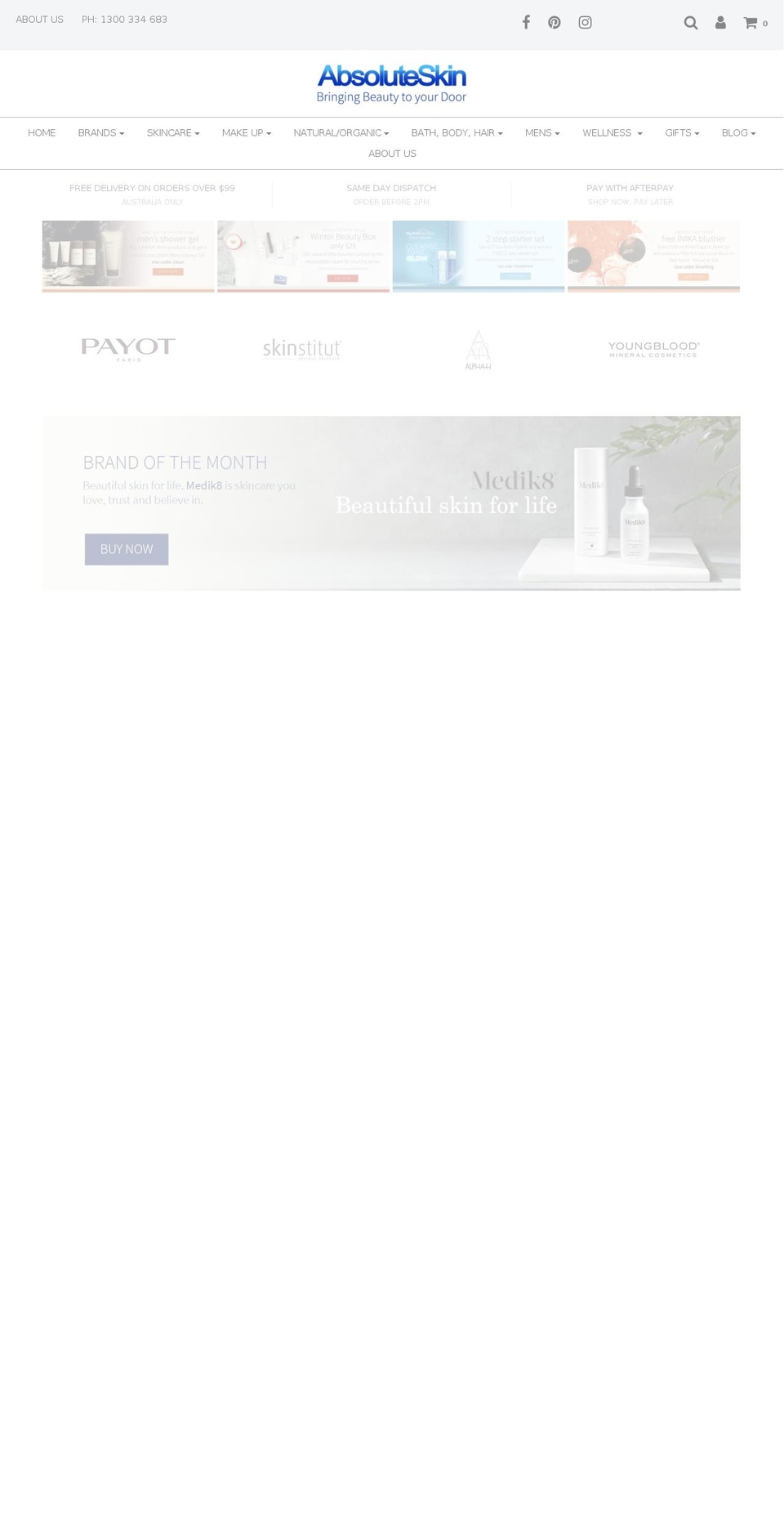 absoluteskin.myshopify.com shopify website screenshot