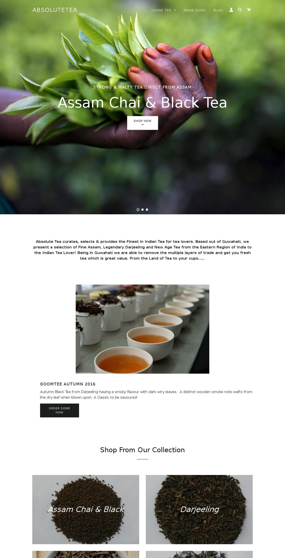 Taste Shopify theme site example absolutetea.in