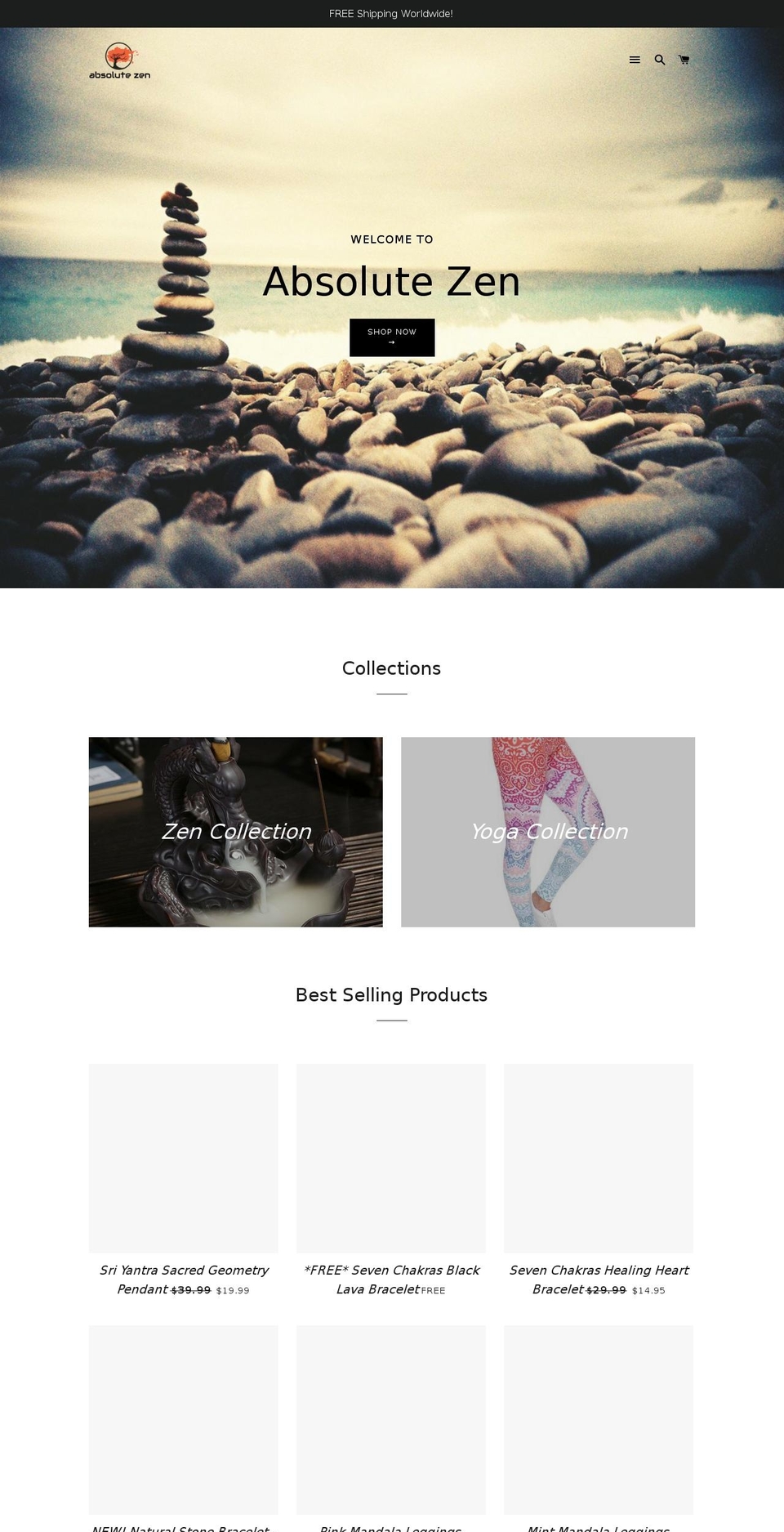 absolutezenstore.com — Shopify storefront screenshot