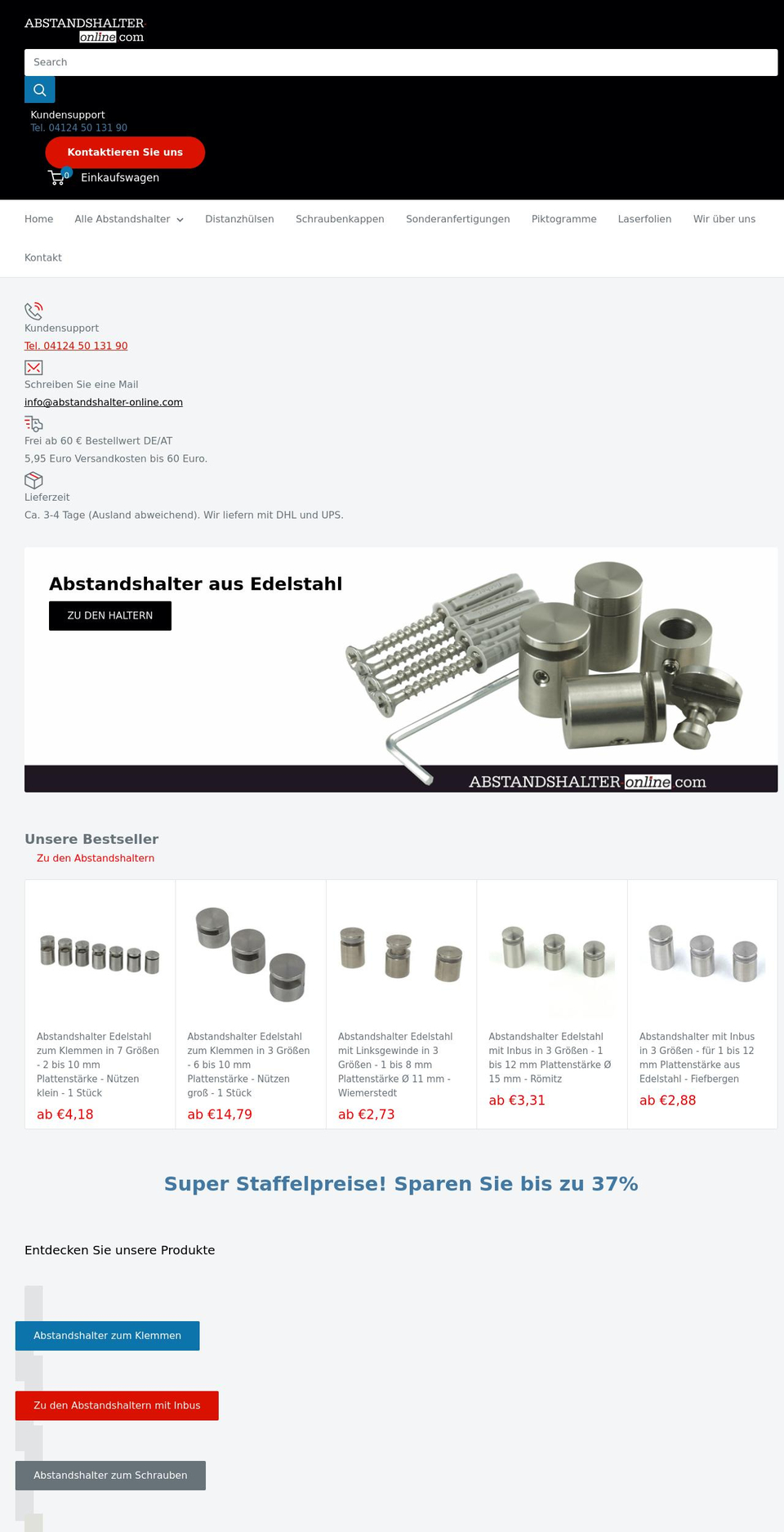 abstandshalter-online.com shopify website screenshot