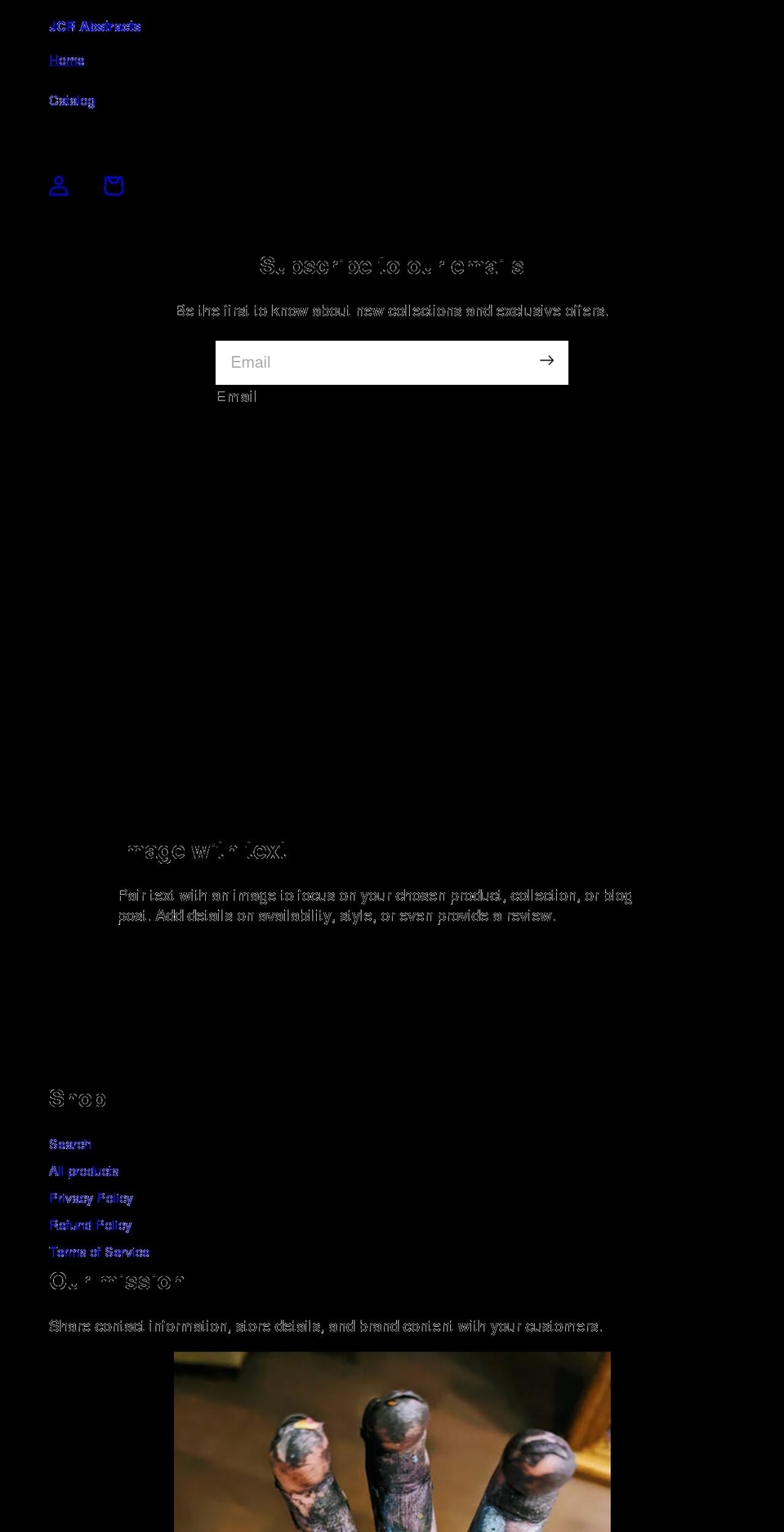 abstractartbyjcr.com — Shopify storefront screenshot