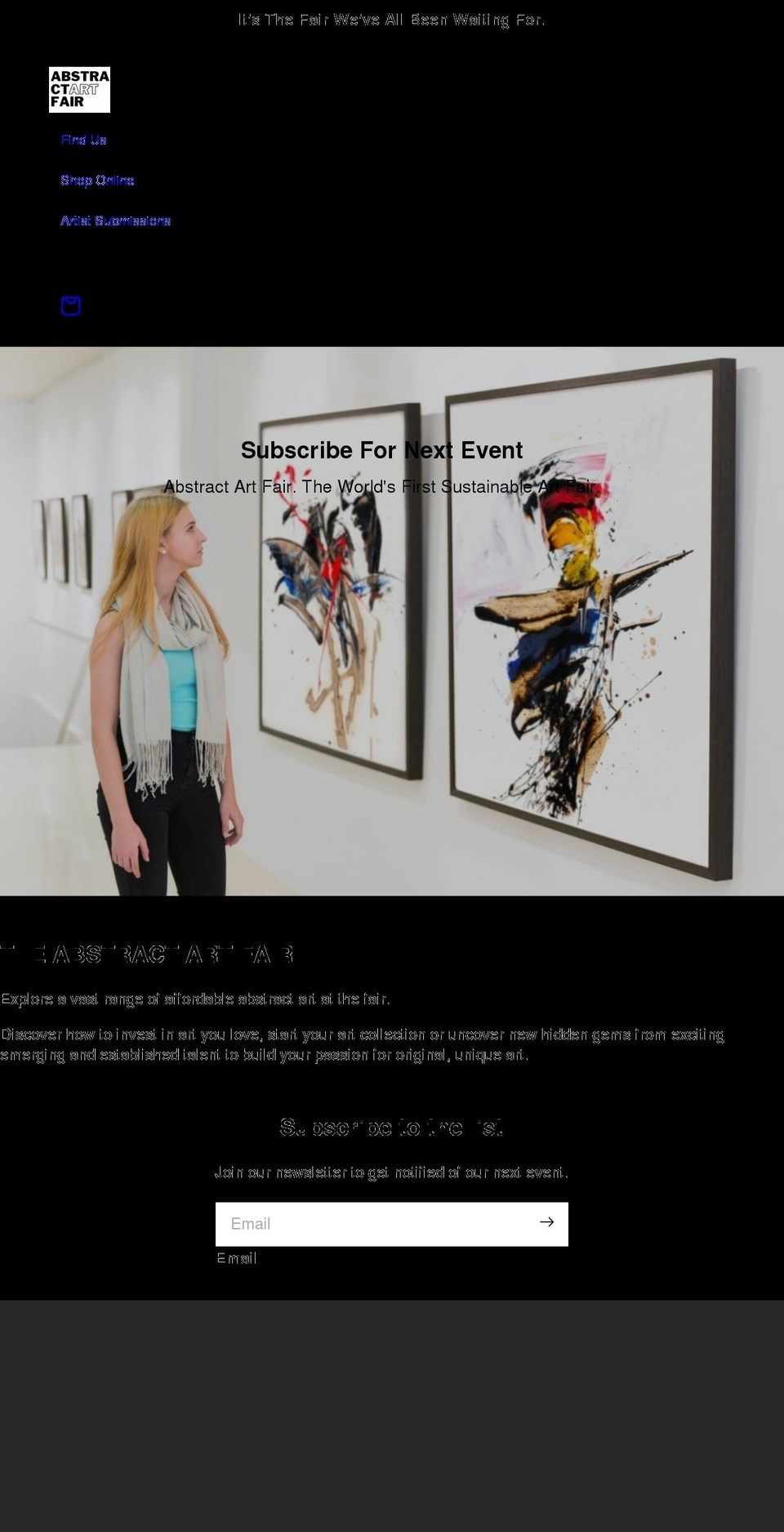 abstractartfair.com shopify website screenshot