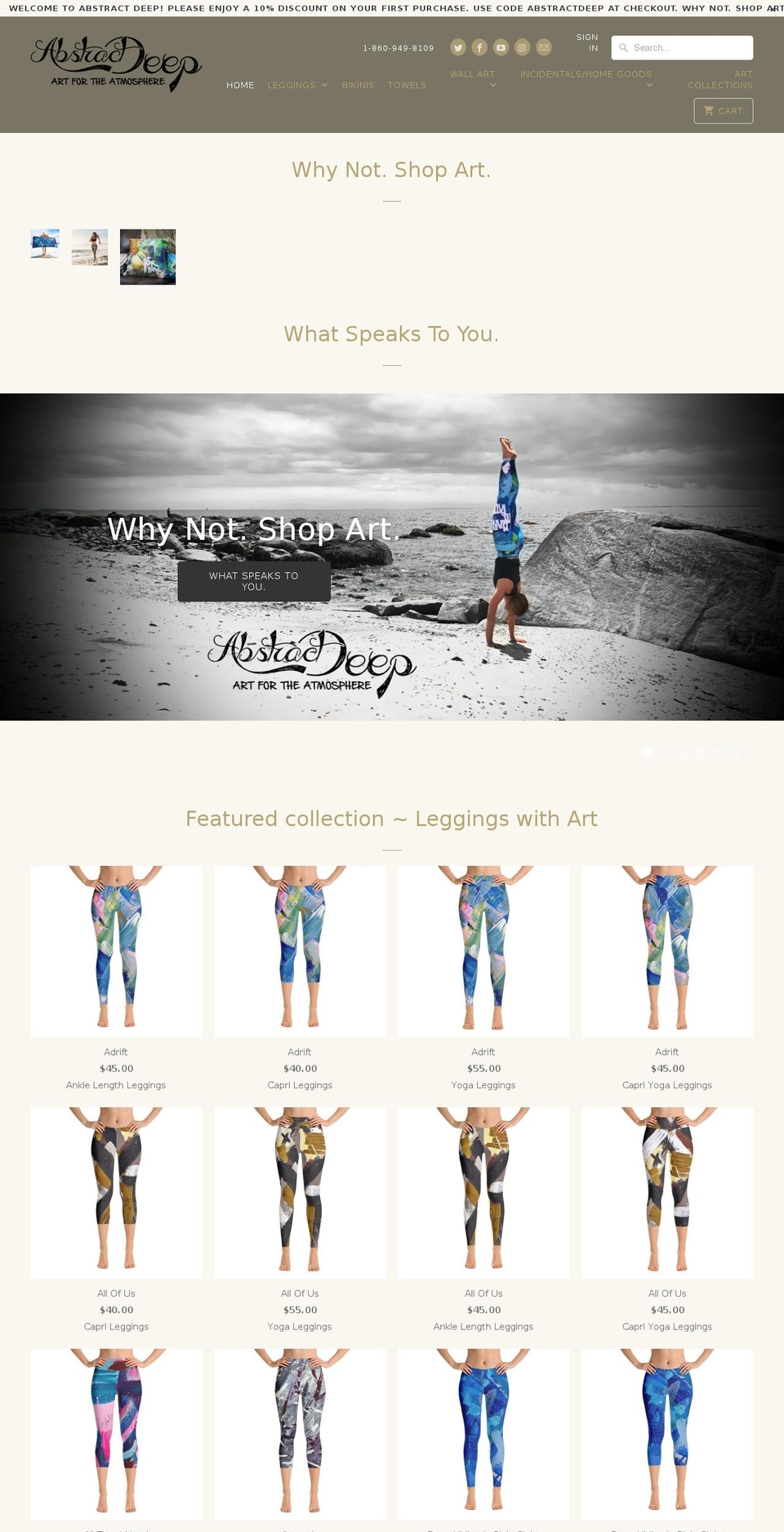 abstractdeep.com shopify website screenshot