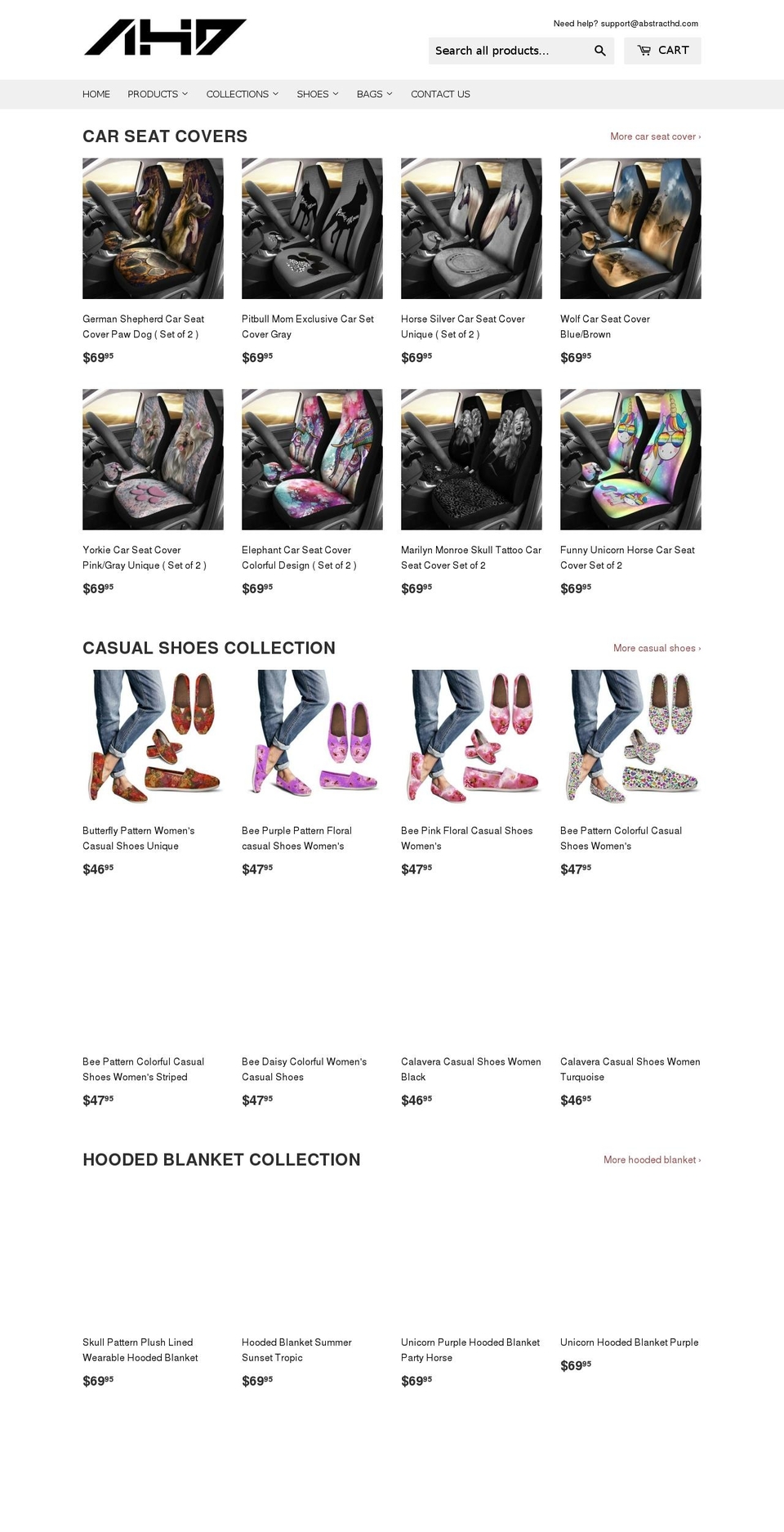 abstracthd.com — Shopify storefront screenshot