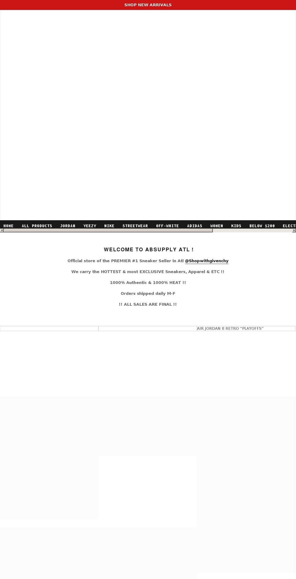 absupplyatl.com shopify website screenshot