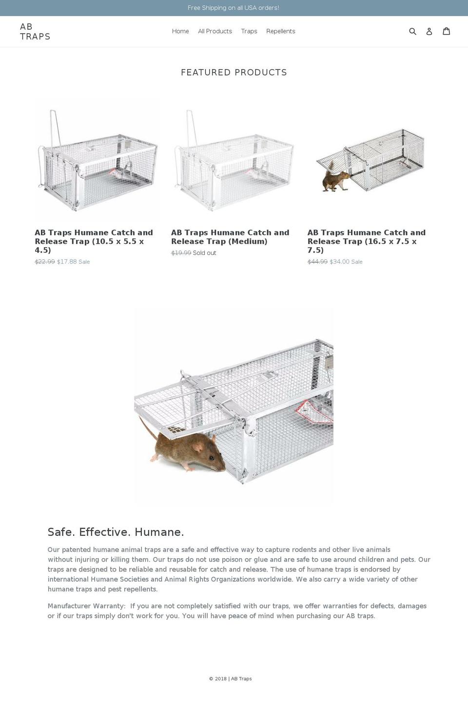 abtraps.com shopify website screenshot