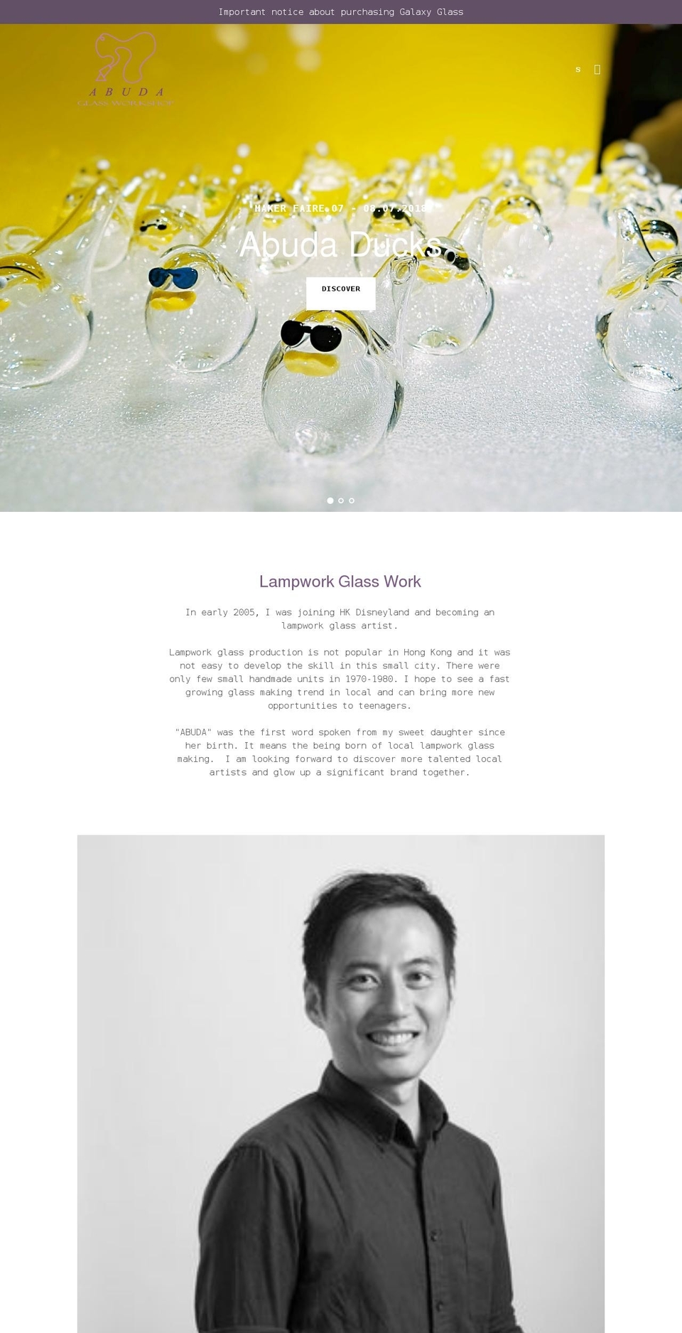 abudaglass.com — Shopify storefront screenshot