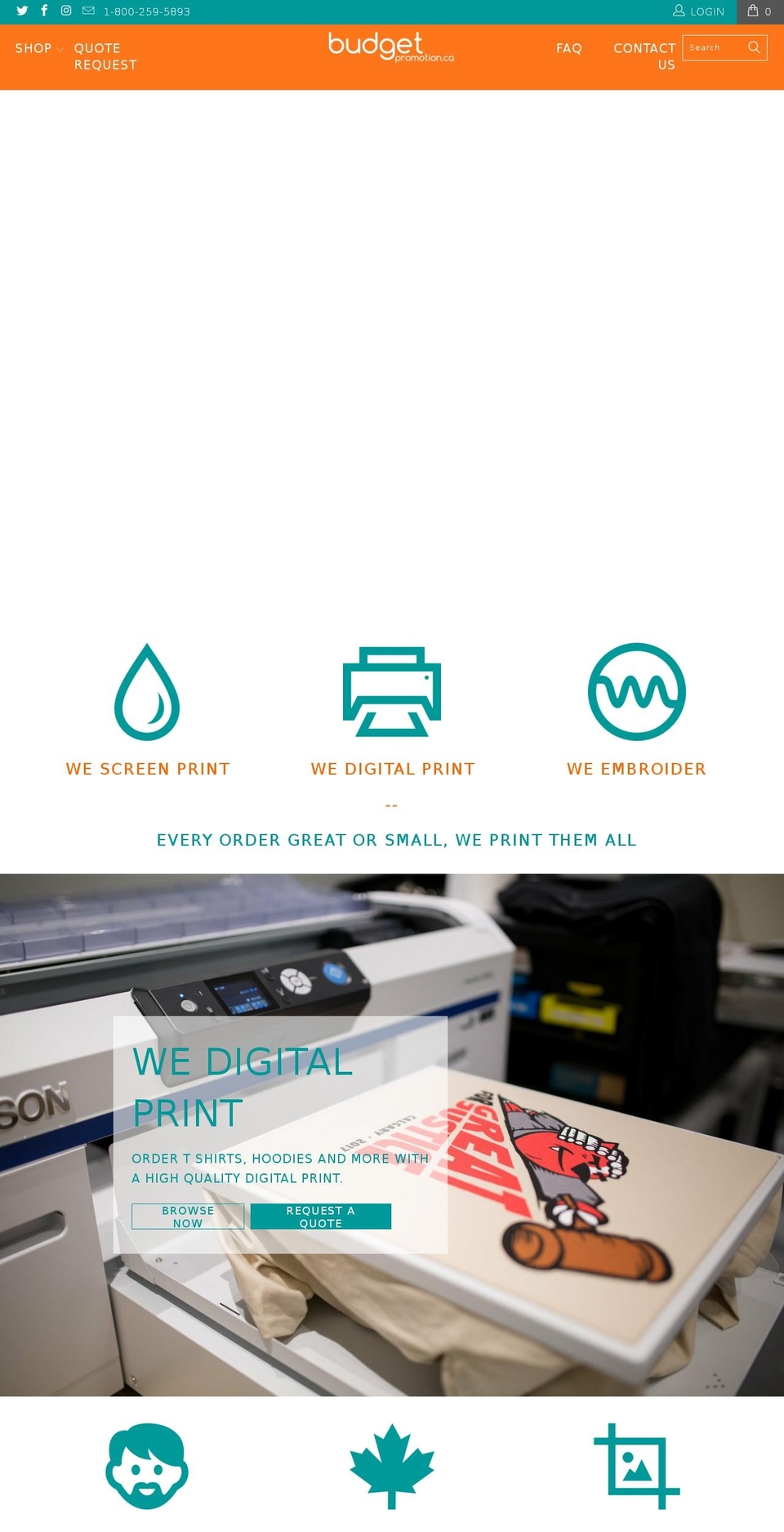 abudgetpromotion.ca shopify website screenshot