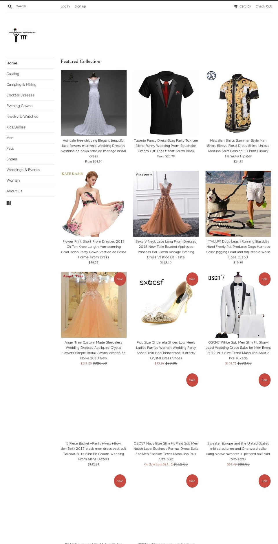 abundancyofgifts.com — Shopify storefront screenshot