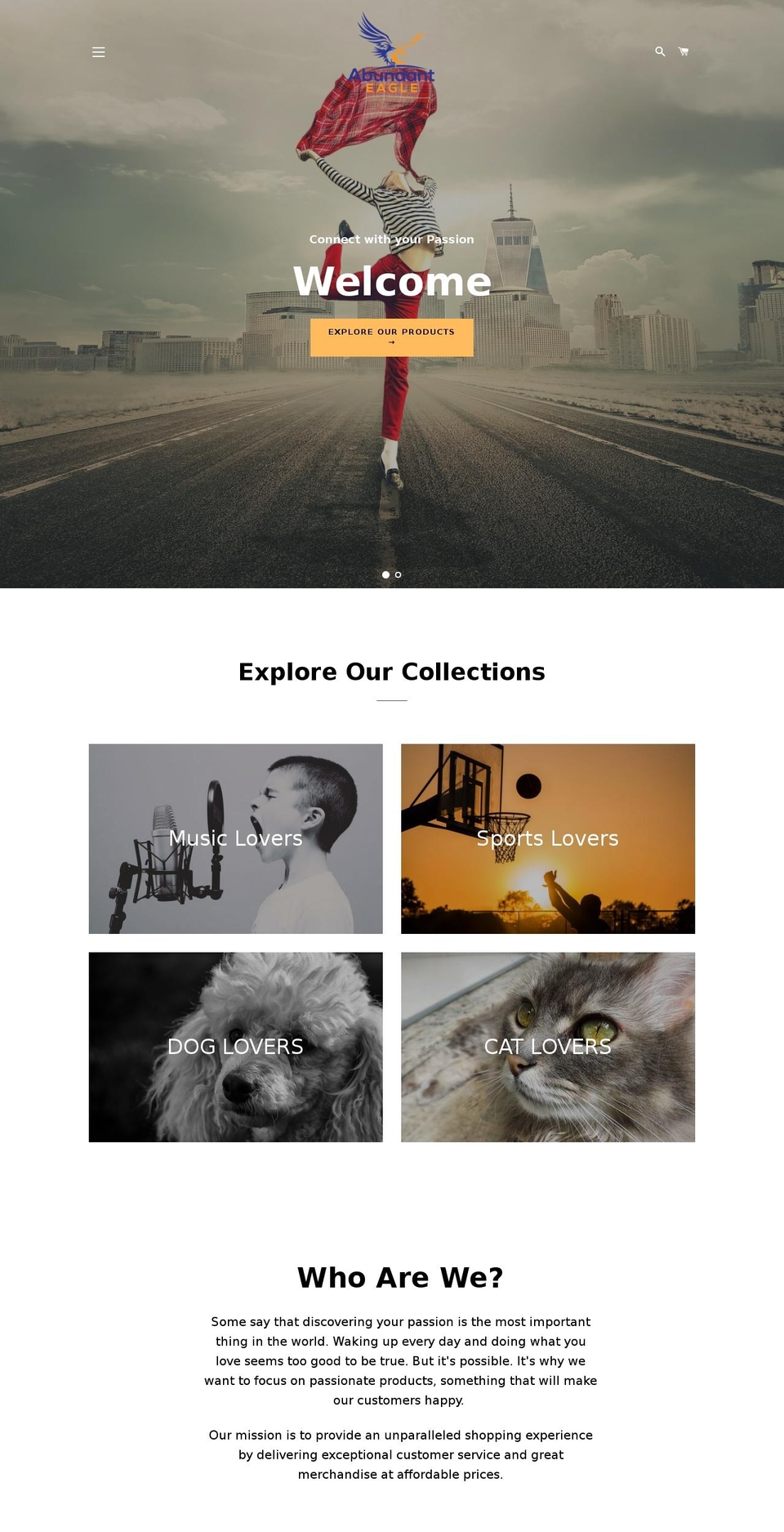 abundant-eagle.com — Shopify storefront screenshot