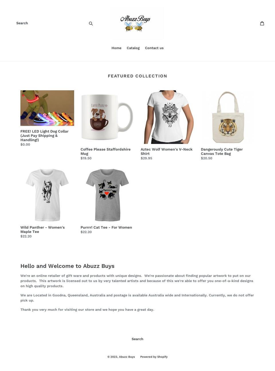 abuzzbuys.com shopify website screenshot