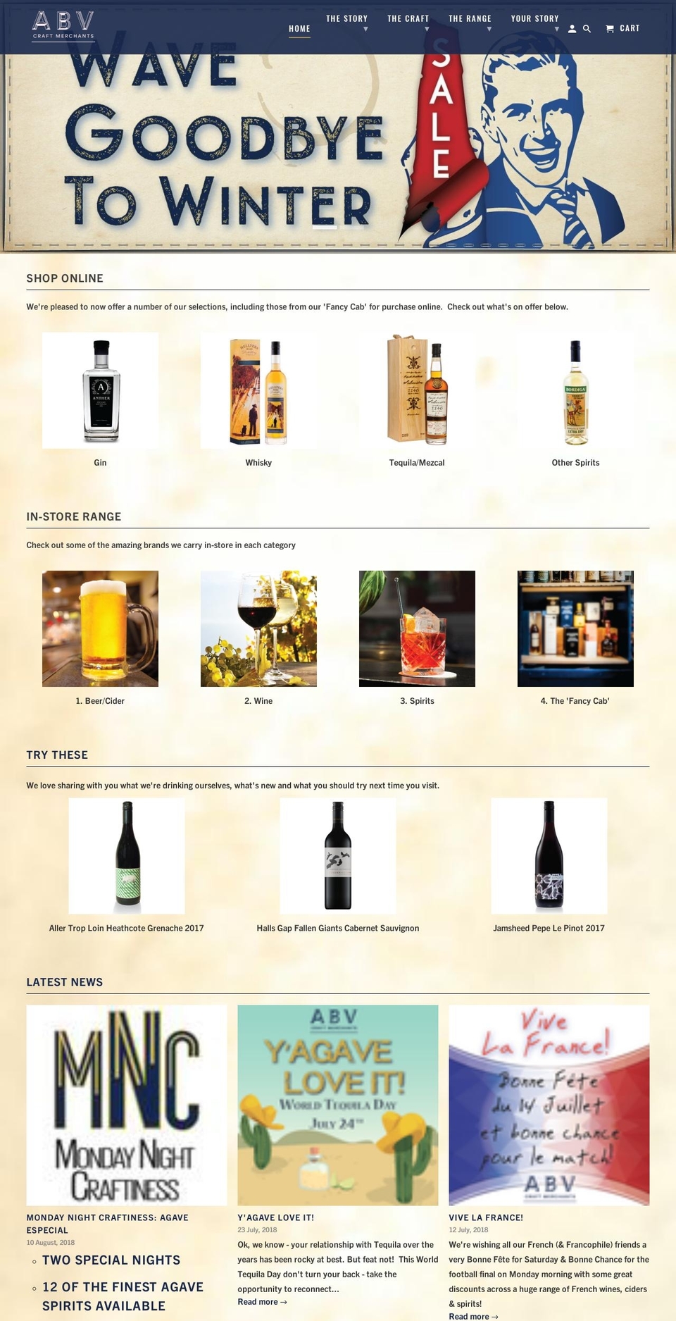 abv-craft.com — Shopify storefront screenshot