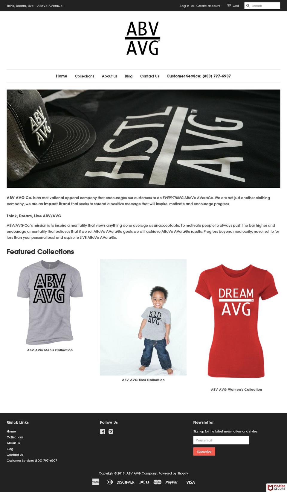 abvavgco.com shopify website screenshot