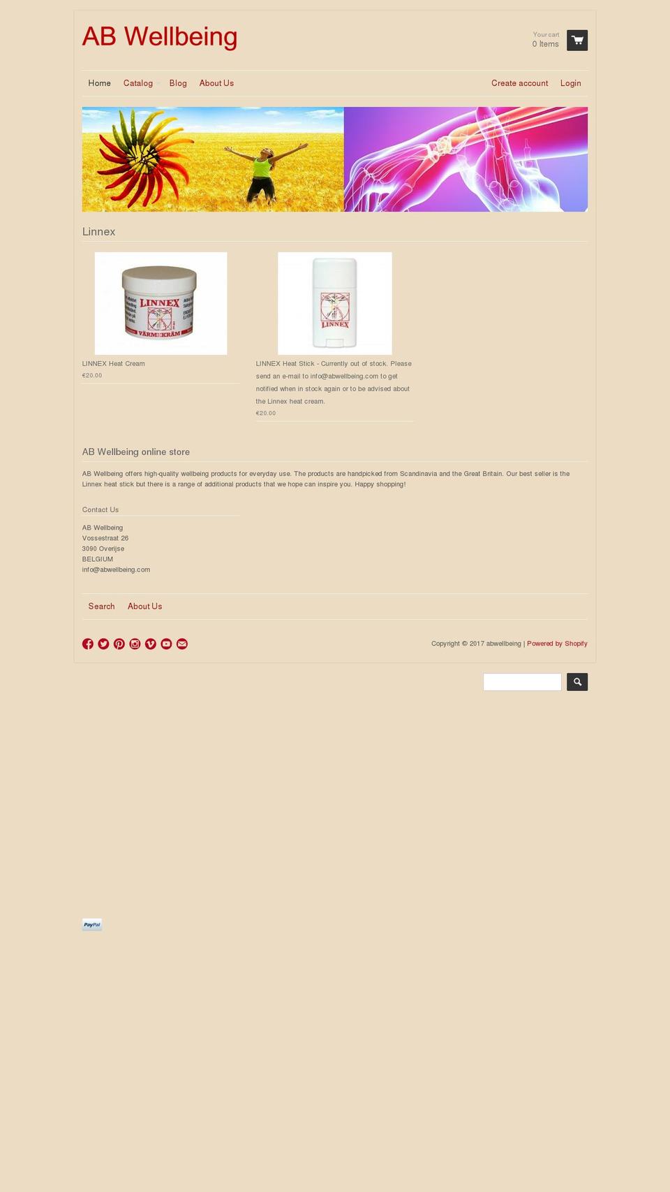 abwellbeing.com shopify website screenshot