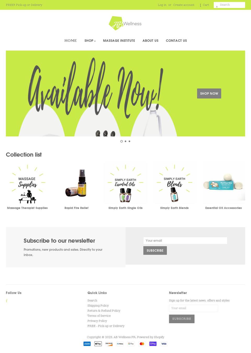 abwellnesspr.com shopify website screenshot