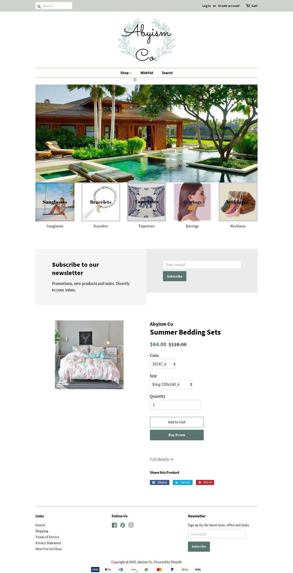 abyismco.com — Shopify storefront screenshot