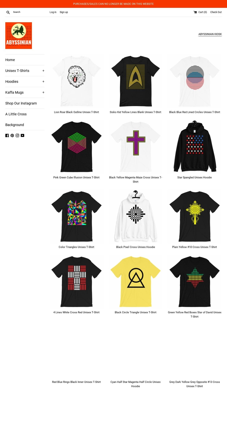 abyssiniankiosk.com — Shopify storefront screenshot