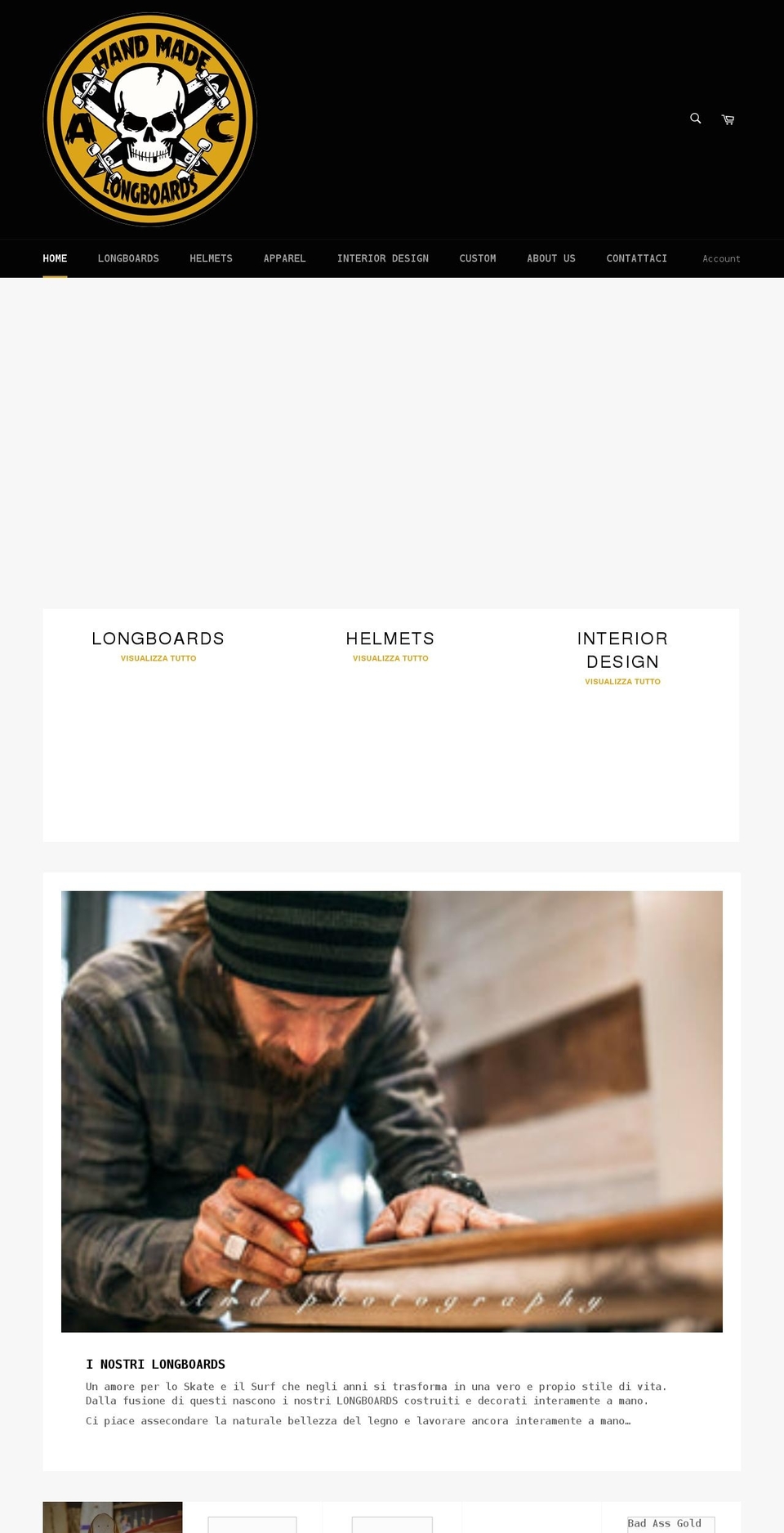 ac-longboards.com shopify website screenshot