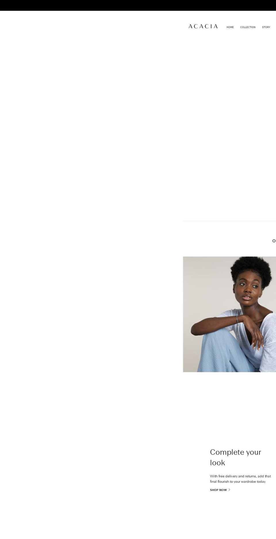 acaciajewellery.com — Shopify storefront screenshot