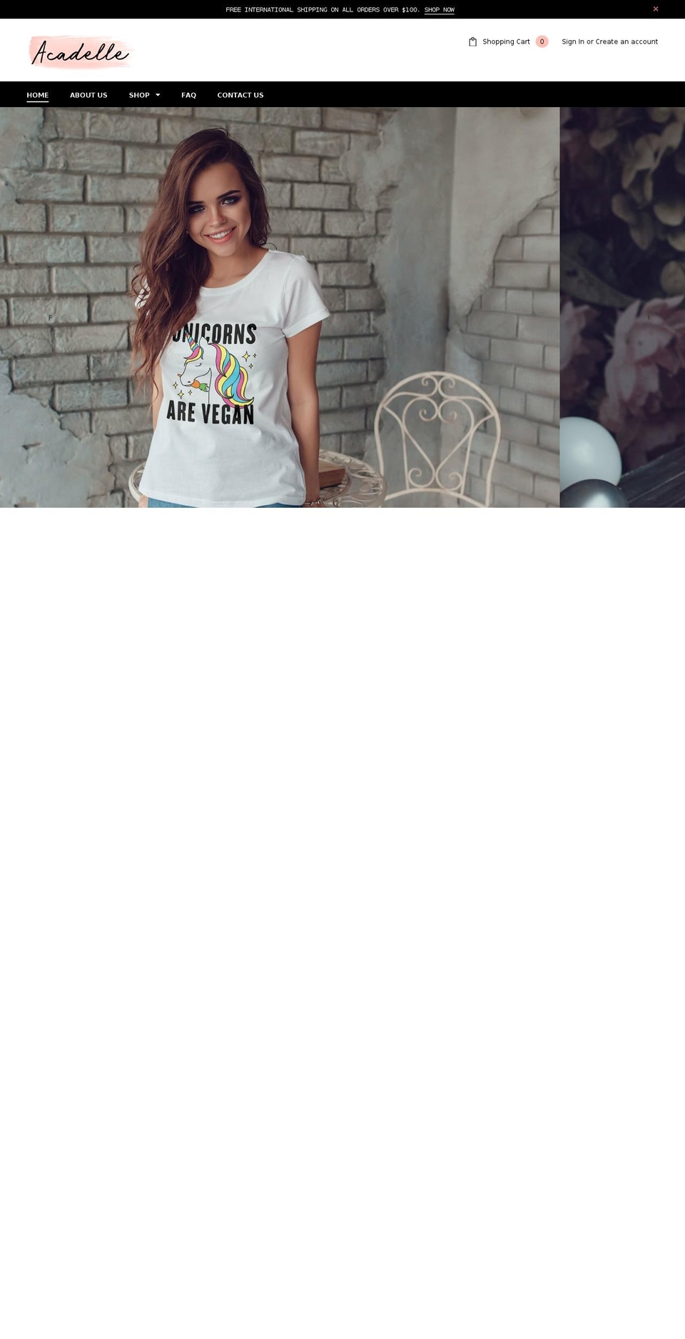 acadelle.com — Shopify storefront screenshot