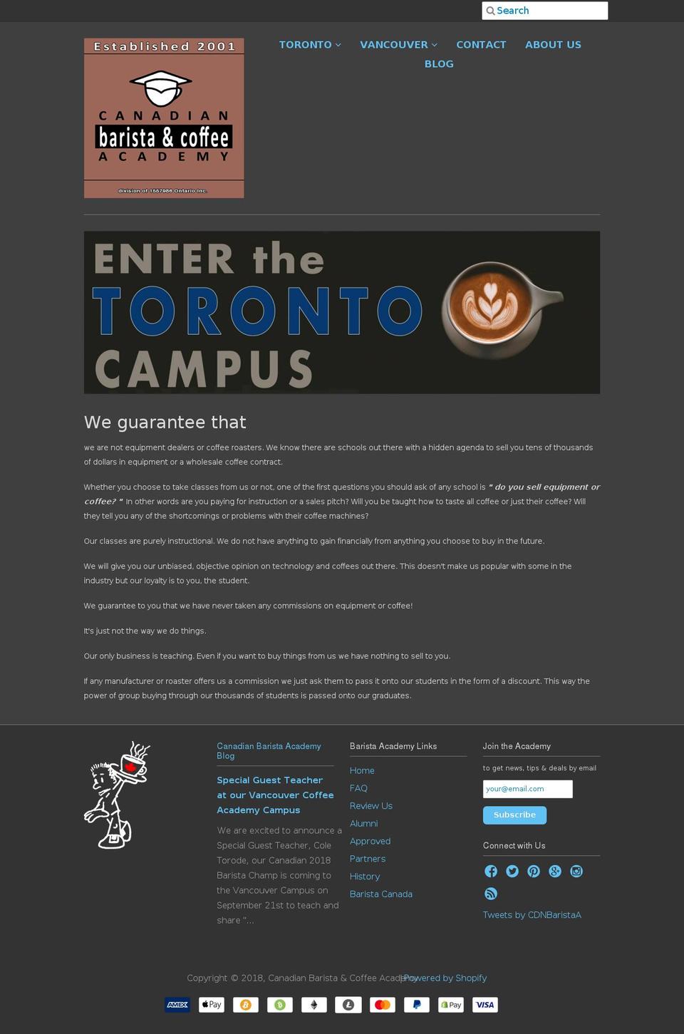 academycanada.training shopify website screenshot